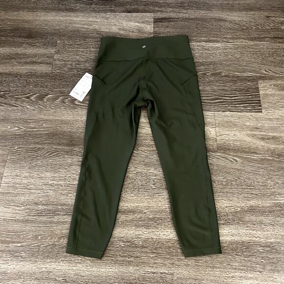 NWT Athleta Interval Stash High Rise 7/8 Leggings Aspen Olive Size Large Pocket - Picture 6 of 16